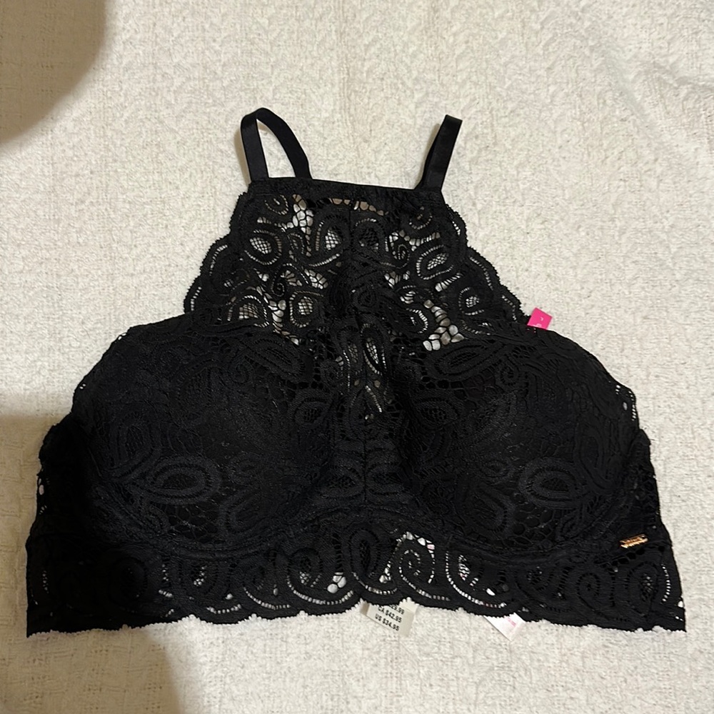 BNWT PINK push up with lace bralette